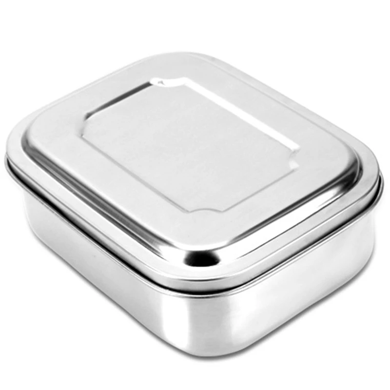 

Portable 3 Grid Stainless Steel Lunch Box Tableware Food Container Single Layer Student Lunch Boxes Large Capacity Easy Clean