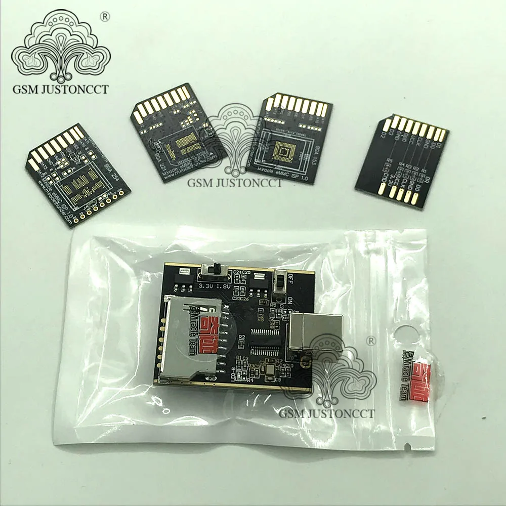Miracle eMMC адаптер + оборудование 1 0 универсальная Bga 221153254 пластина|Детали устройств