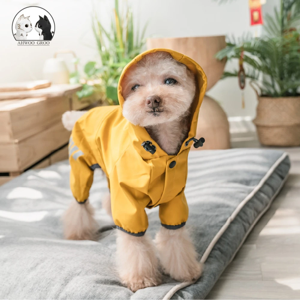 US Pet Rain Coat for Small Puppy Dogs Jacket Casual Waterproof Dog Coat Clothes