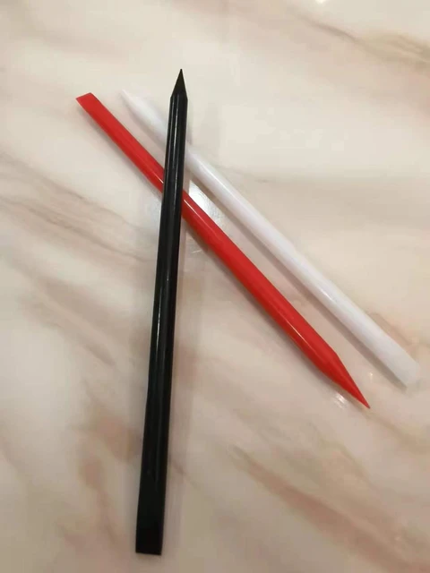 Black Plastic Stick with Beveled/ Pointed Ends