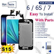 10 шт./лот ЖК-экран для iPhone 6 6S 7 8 дисплей 3D сенсорный экран в сборе дигитайзер AAA+++ Замена Pantalla для iPhone 7 ЖК