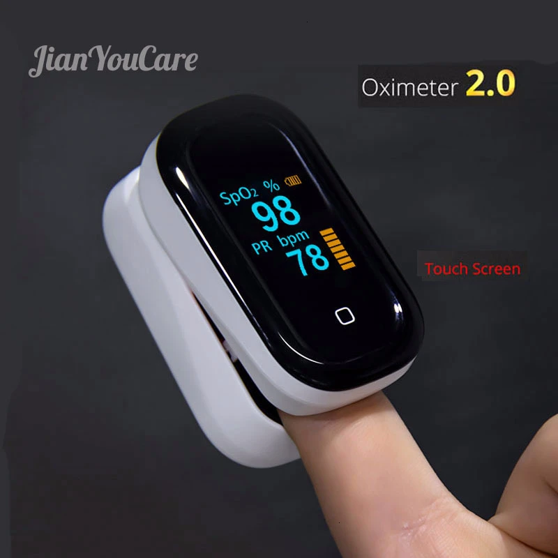 Medical equipment Touch Screen Finger Pulse fingertip Oximeter Oled new spo2 PR Heart Rate Monitor Oximetro De Dedo pulsoximeter