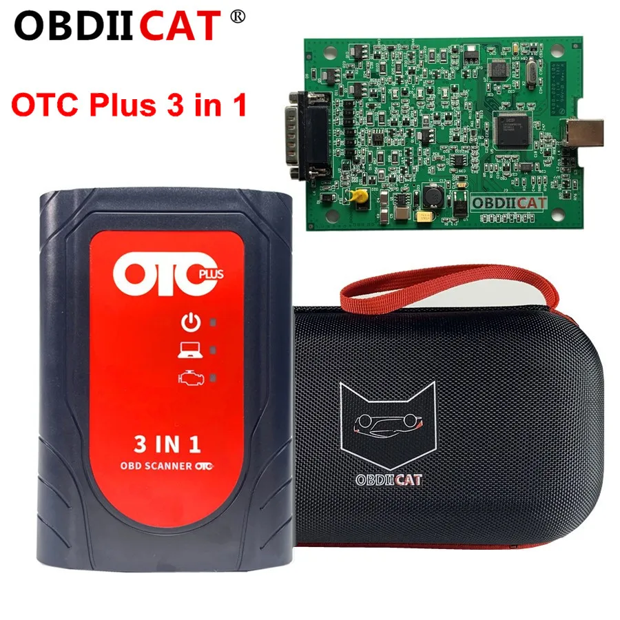 DHL Бесплатный OTC Plus 3 в 1 диагностический инструмент для V-olvo N-issan C-onsult OBD2 сканер GTS с