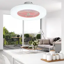 Вентилятор ventilador techo, 23 дюйма, бесшумный потолочный вентилятор с дистанционным управлением, светодиодный светильник, регулируемая скорость ветра для спальни, 220 В