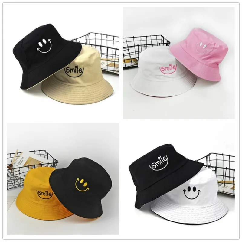 SMILE Bucket Hat Double Sided Bucket 