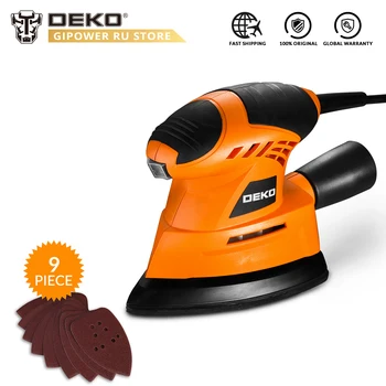 

DEKO 2019 NEW Mouse Sander Dust exhaust Mouse Sander for Wood Working Home DIY Easy to Use with 9 Sheets of sandpaper