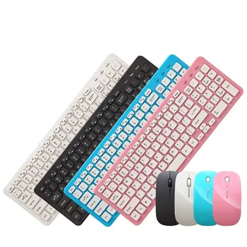 

Slim 2.4G Wireless Keyboard Mouse Combo Multimedia Keyboard Mouse Set For Tablet Laptop Notebook Mac Desktop PC TV Office