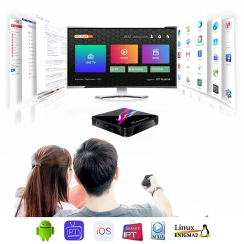 

Android 9.0 X88 PRO X3 Amlogic S905X3 Smart TV BOX King OTT IP France TV Android Europe Canada France Poland m3u Set Top Box