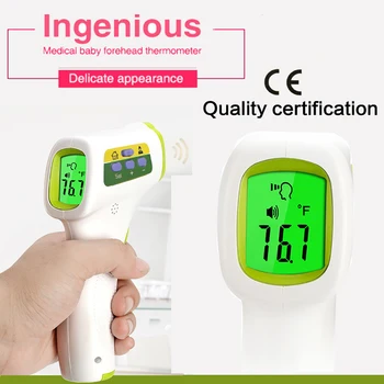 

Muti-fuction Digital LCD Backlight Non-Contact Thermometer Adult Baby Infrared Forehead Thermometer Body Temperature