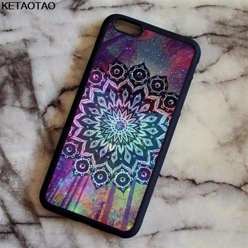 KETAOTAO принтом «Мандала» чехлы для телефонов с изображением цветов для samsung S3 S4 S5 S6 S7 S8 S9 NOTE 4 5 7 8 чехол мягкий резиновый чехол из ТПУ силикона - Цвет: Зеленый