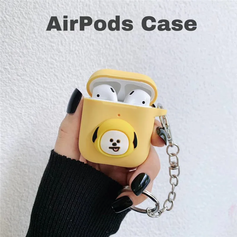 T 5 Милый мультяшный Мягкий силиконовый чехол для Apple Airpods, чехол, беспроводные Bluetooth игрушечные наушники, чехол для Airpods Pro Coque - Цвет: T 5