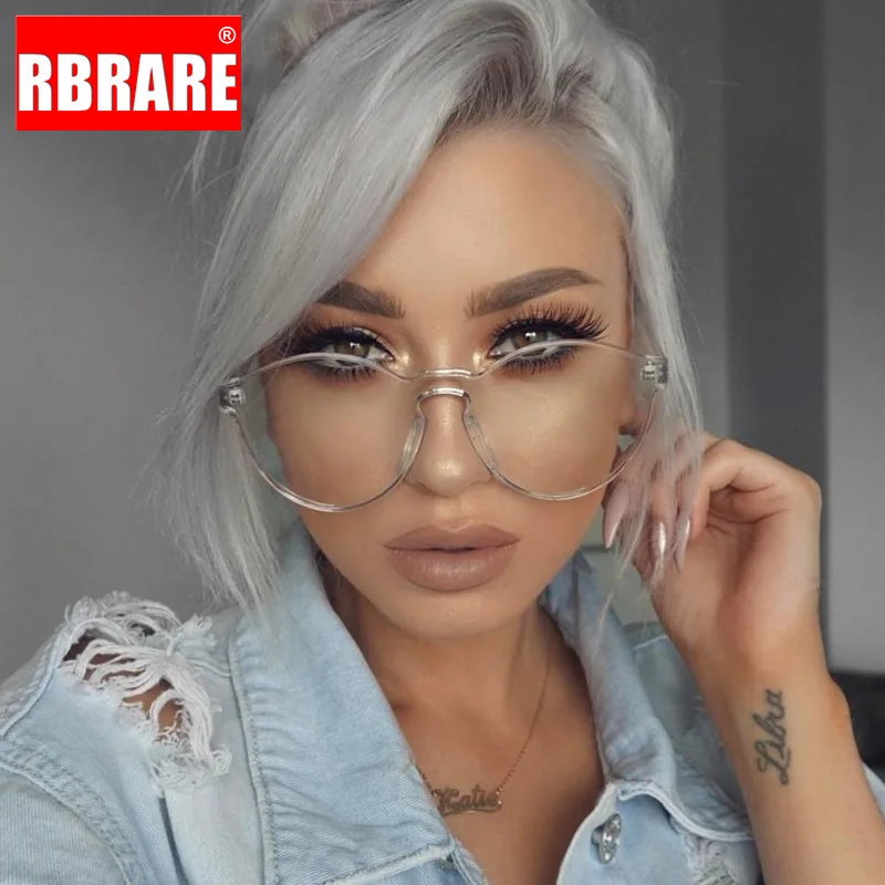 

Солнцезащитные очки RBRARE женские, без оправы, прозрачные, сиамские, цельные, винтажные