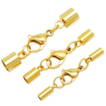 

5pcs / pack Stainless Steel Jewelry Leather Buckle Hanging Bucket Bell Lobster Buckle DIY Bracelet Necklace Leather Rope Buckle