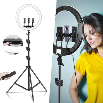 

18inch Led Ring Light Large Selfie Ring Light Photography For Youtube Makeup Video Light With Tripod For Phone