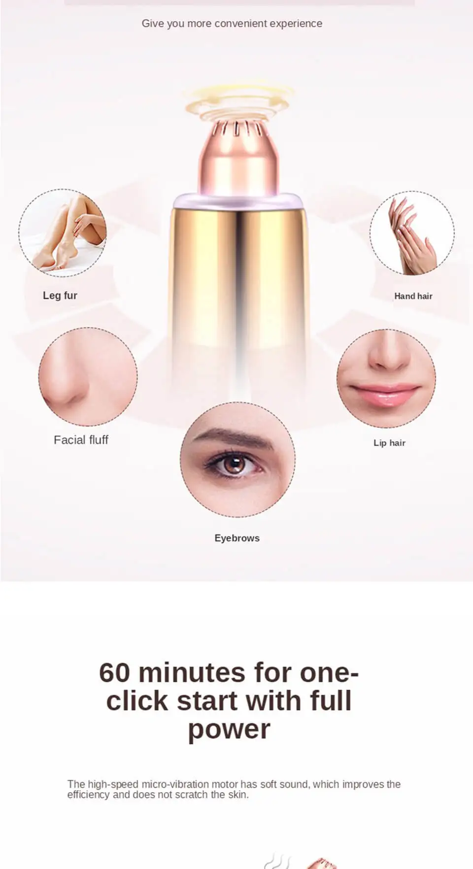 New Electric Eyebrow Trimmer Makeup Painless Eye Brow Epilator Mini Shaver Razors Portable Facial Hair Remover Women Depilator