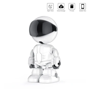 

White Baby Monitor HD 1080P Cloud Home Security IP Camera Robot Intelligent Auto Tracking WiFi Camera Wireless Baby Phone YCC365