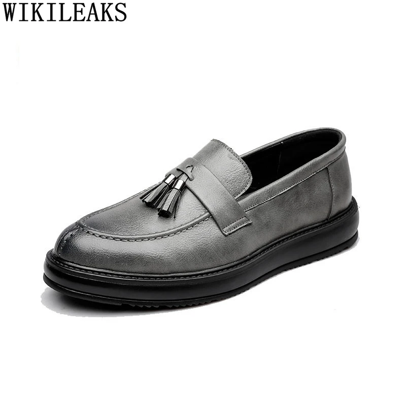 

Loafers Men Dress Shoes Leather Oxford Slip on Shoes for Men Formal Shoes Men Casual Business Tassels Wedding Dress Office 2024