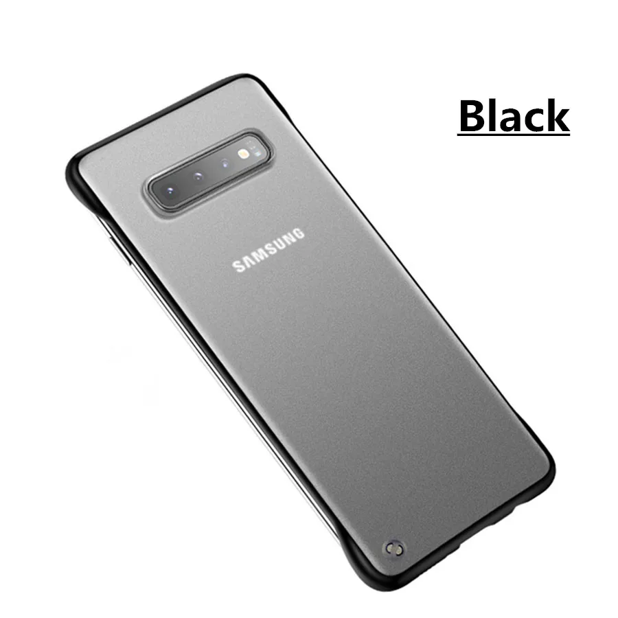 Примечание 10 Pro модные Матовые чехлы для samsung Galaxy Note 10 Pro 8 9 чехол A70 A50 A30 A10 A60 S10 S9 S8 плюс жесткая задняя панель из поликарбоната - Цвет: Black