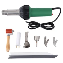 Kit de Machine à souder à Air chaud 1600W, pour plastiques, ensemble d'outils avec buse et tige à rouleaux à vitesse de soudage