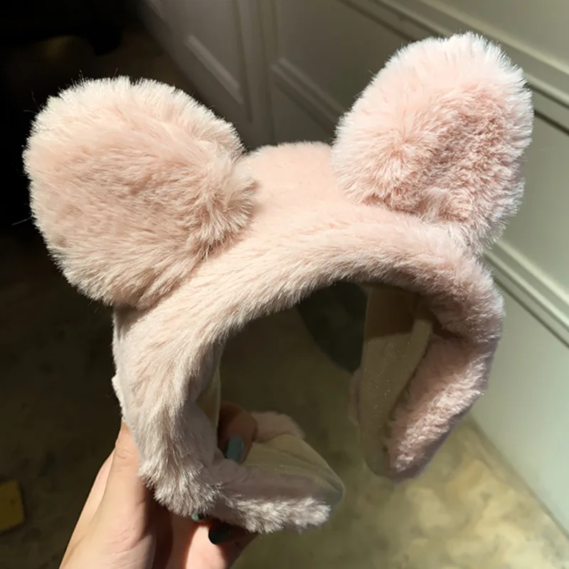 

DISCICI 2020 New Cotton Hairband Female Cat Ear Headband Cute Plush Face-washing Hair Accessories All-match Headdress OH1449
