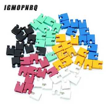 

100PCS Pitch jumper shorted cap & Headers & Wire Housings 2.54MM SHUNT Black yellow white green red blue