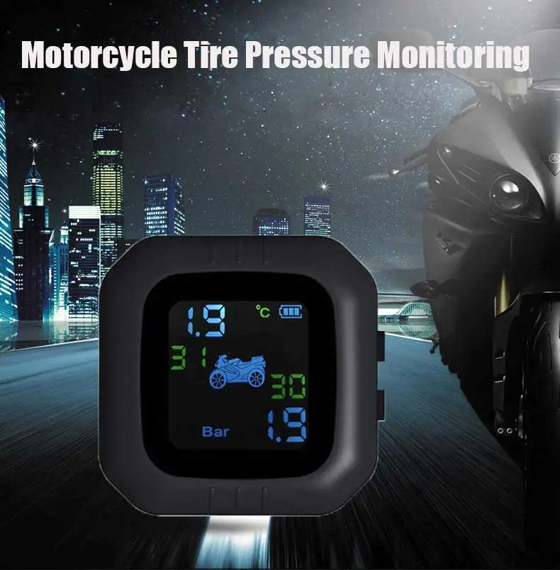 Система контроля давления в шинах мотоцикла предотвращает Непоследовательное беспроводное оборудование давления в шинах lcd USB система мониторинга шин