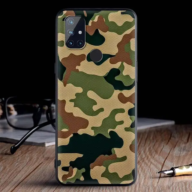 For OnePlus 8 Nord 7Pro Case For One Plus Z N10 5G 8T 7 Pro n100 7T 6T Full Protection Soft Phone Cover Camouflage Pattern Army B06