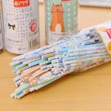 60 шт ручка заправка+ 2 шт гелевая ручка) набор черные чернила ручка Заправка для школы офисные принадлежности канцелярские принадлежности