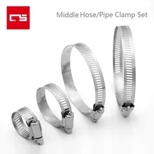 

Hoses Clamps Clip Stainless Steel Adjustable Water Tube Fuel Pipe Air Ducting Worm Gear Hose Clamp Ring Clip for Car Motorcycles