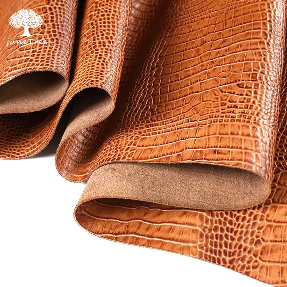 Leather Fabric Leather Material Handmade Leather Leather hide cow skin thick genuine leather 1.4mm cowhide emboss yellow black DIY bag shoes tanned leather for bag wallet purse