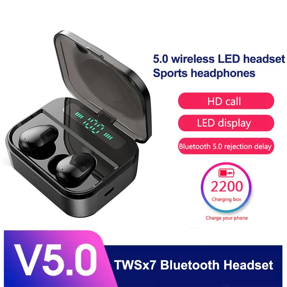 X7 TWS мини Беспроводной Bluetooth 5,0 гарнитура спортивные Стерео Игровые наушники сенсорный Управление Hi-Fi Hands Free HD вызова наушники с микрофоном