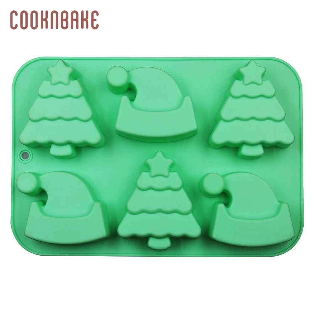 COOKNBAKE Рождественская форма для торта силиконовые формы для конфет шоколадное дерево шляпа ручной работы мыло полимерная форма хлеб инструмент для украшения торта