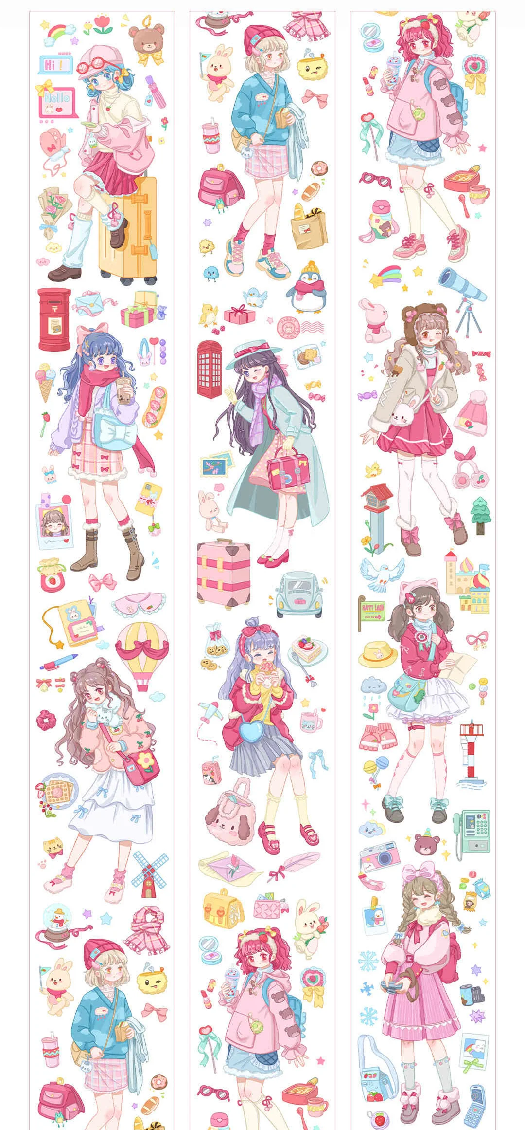 

1 петля Er akali's travel diary pet shangchuang washi tape 100 см