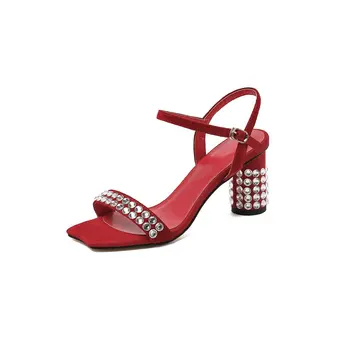 

2020 Women Sandals crystal High Heels Summer Party Wedding Shoes Woman Sexy open Toe Pumps New Sandals