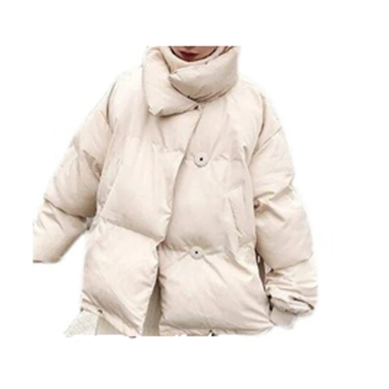 

New 2021 Winter Women's Cotton Coats Loose Female Parkas Casual Lady Jacket Pockets Thick Clothes Mujer Outerwear