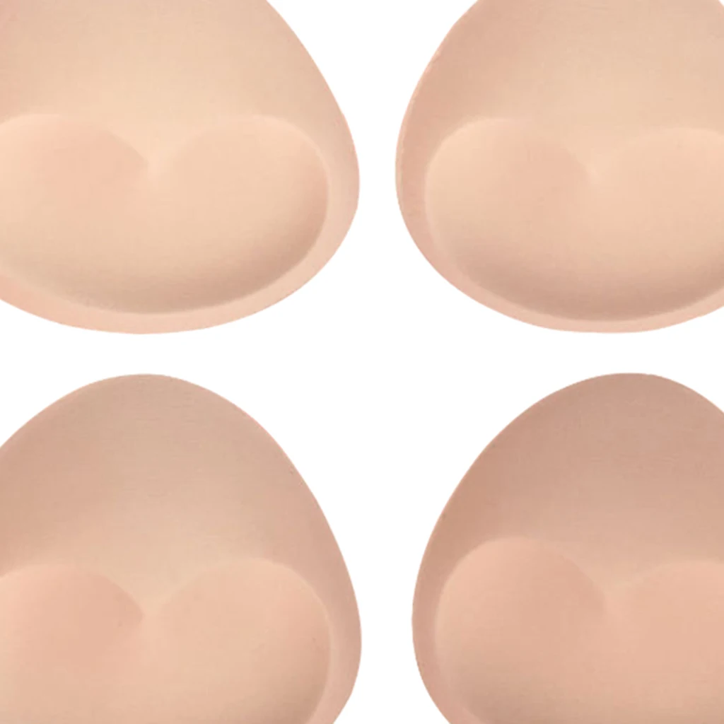 2 Pairs Bikini Pad Push Up Swimwear Inserts Sponge Beachwear Pads Bra Insert