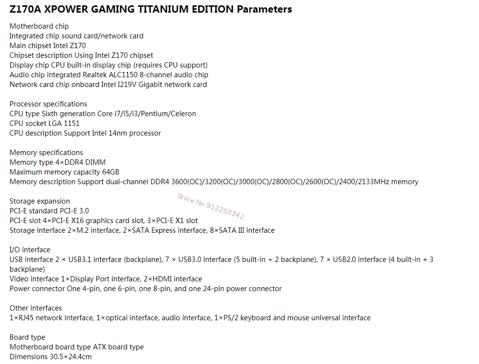 motherboard pc For MSI Z170A XPOWER GAMING TITANIUM EDITION PC Gaming 1151 Z170 With M.2 Desktop Original Used Motherboard latest computer motherboard