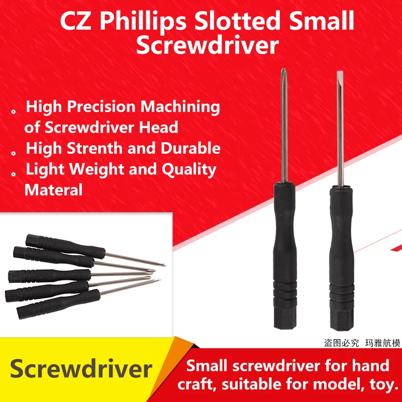 

CZ Lateral Cross Small Screwdriver 2mm Rod Black mini handle Tool Manual Repair Practical Mini Screwdriver Multi-Use Disassembly