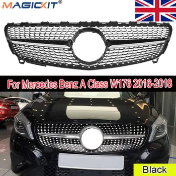 

MagicKit Big Promotion UK Stock For Mercedes-Benz W176 A Class Diamond Style Grille Gloss Black 2016-18 Facelift