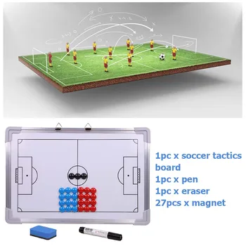 

Metal Frame Soccer Coaching Board Handheld Strategy Accessories Magnetic With Marker Double Sided Basketball Hanging Competition