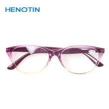 Henotin, модные качественные очки для чтения, очки для женщин весна петли солнцезащитные очки "кошачий глаз" красочные очки 0,5 1,5 2,0 2,5 3,0 4,0