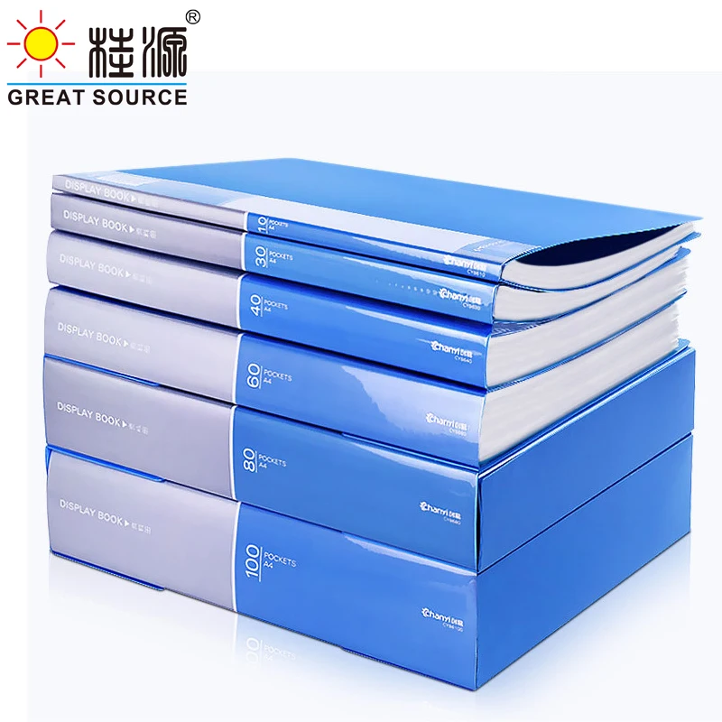 Display Book Project Folder Presentation Book A4 PP 100 Transparent Pockets  Fancy Candy Color 1PC