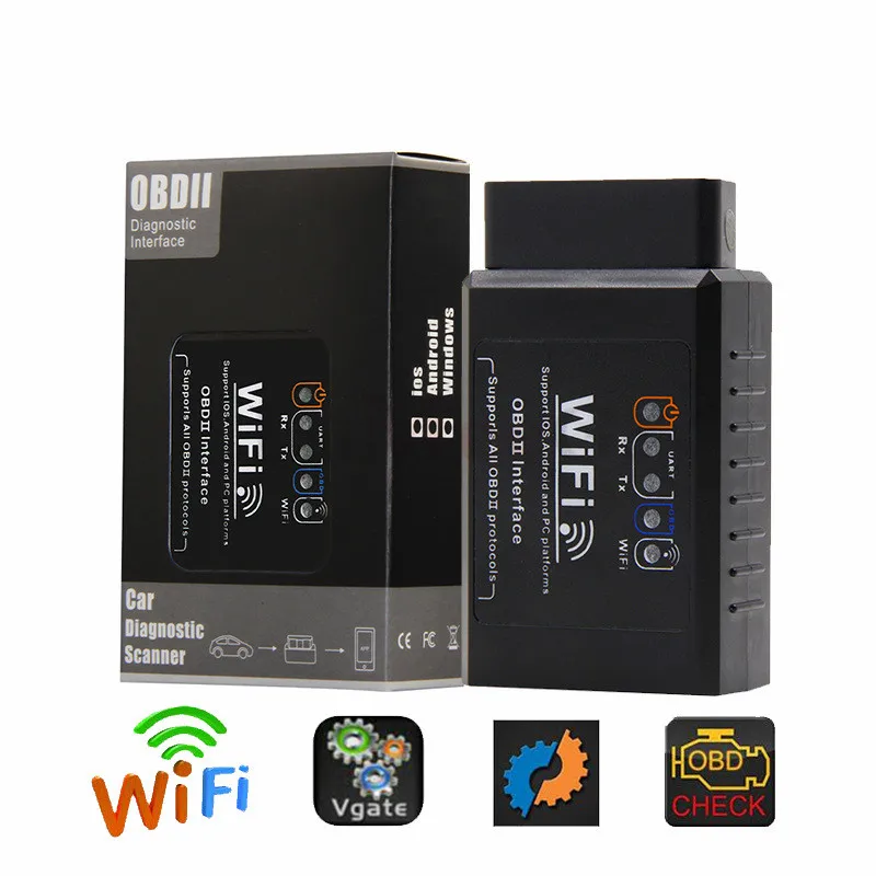 Супер Мини OBD2 ELM327 wifi 1,5 IOS ELM 327 Wi-Fi OBD 2 OBD II диагностический сканер Авто ELM327 V2.1 wifi OBD2 2,1 считыватель кодов