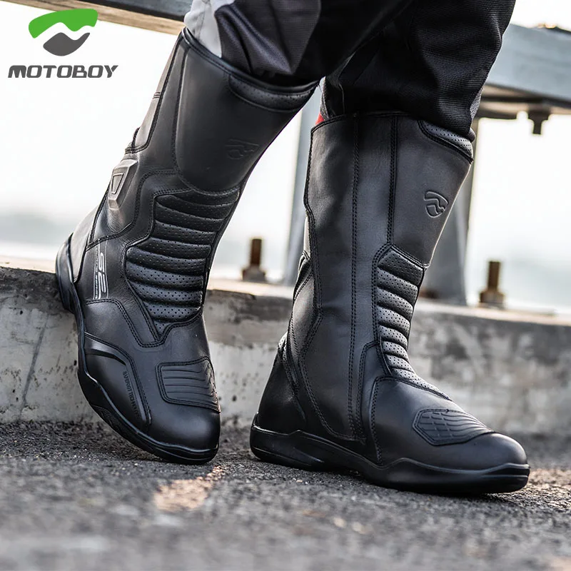 Motoboy-Botas de Moto de genuino, zapatos deportivos, Chopper, - AliExpress