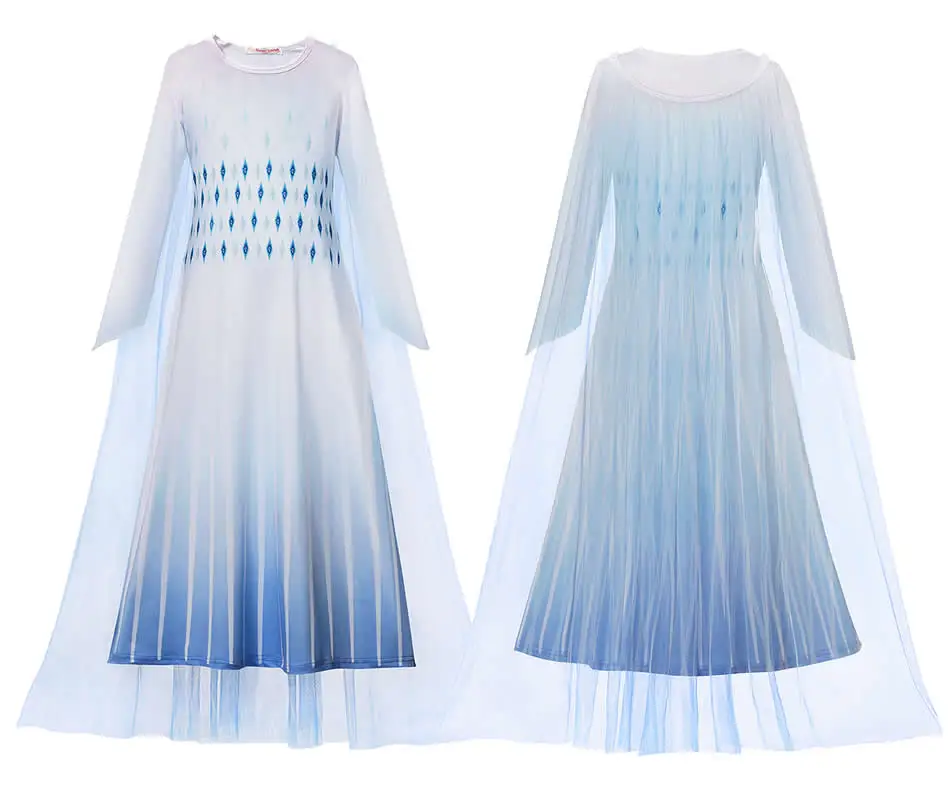 MUABABY Girl Elsa And Anna Fall Princess Coronation Dress Kids 27 H0c0269a8c97a427ebbf9aefe22c025fcw