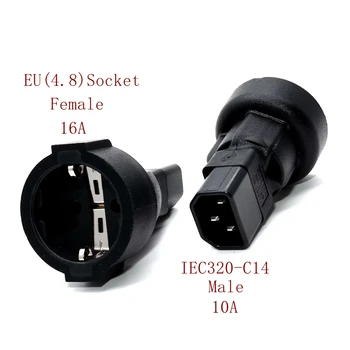 

EU Power Lead, IEC 320 C14 Male Plug to CEE 7/7 European 3Pin Female Power Socket Adapter For PDU UPS