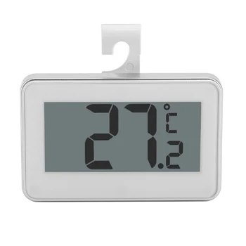 

Household High Precision Waterproof Electronic Thermometer Refrigerator LCD Digital Thermometer Frost Alarm with Hanging Hook
