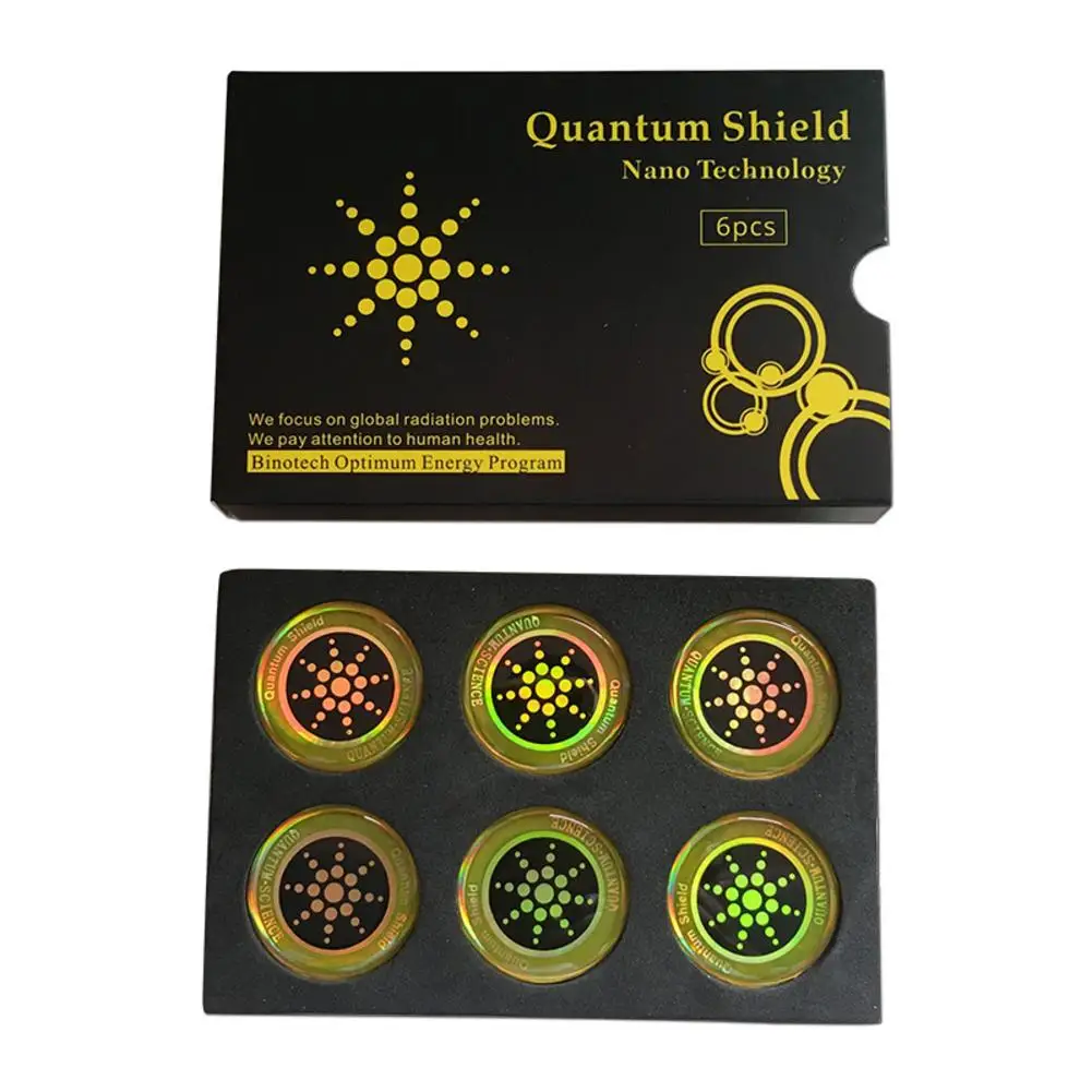 6pcs Quantum Shield Sticker Mobile Phone Sticker For Cell Phone Anti Radiation Protection From EMF Fusion Excel Anti-Radiation