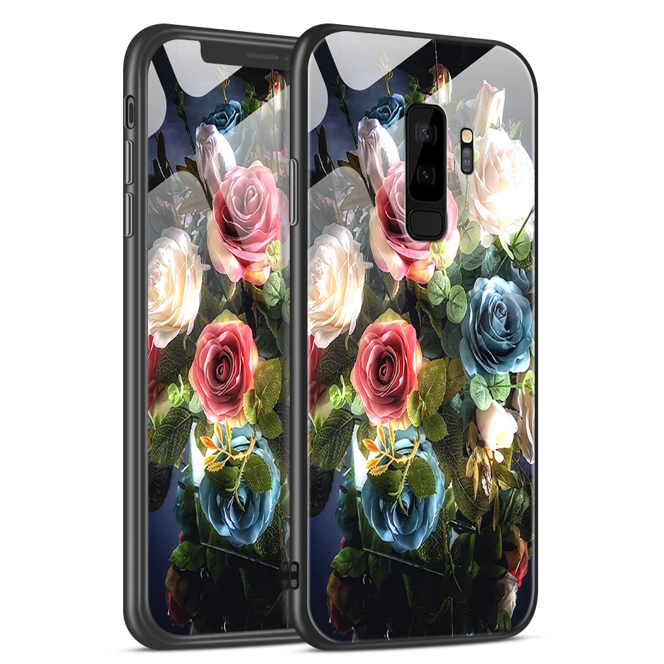 Чехол из закаленного стекла для Samsung Galaxy S8/S8 Plus, мягкий чехол для Galaxy S9 Plus+ защитный чехол для G950 G955 TPU Fundas - Цвет: H136