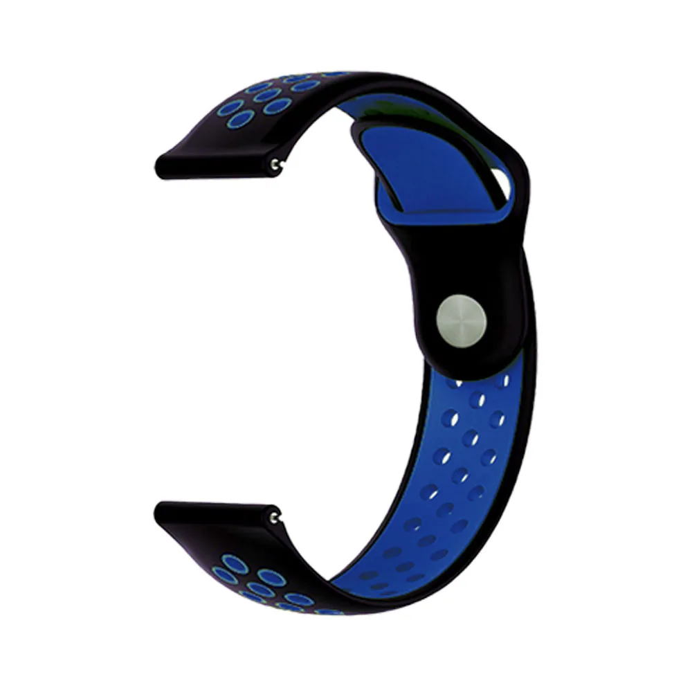 Blue N black Сменный силиконовый ремень для браслета Amazfit Bip для Xiaomi Amazfit Bip Youth Sport Watch Band 20 мм наручный ремешок аксессуары - Цвет: Blue N black